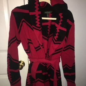Lauren Ralph Lauren Red Sweater Jacket